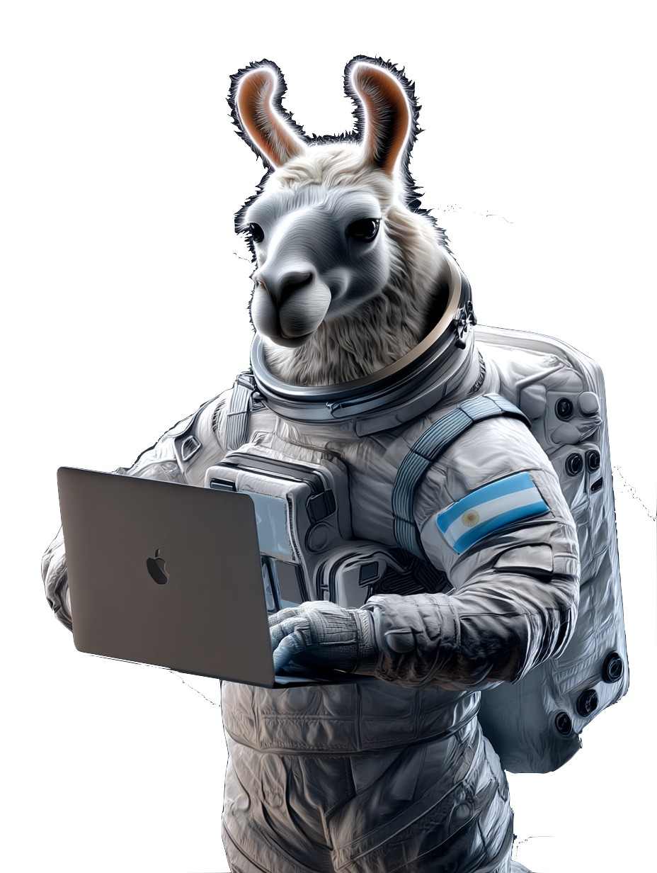 Llama con Laptop